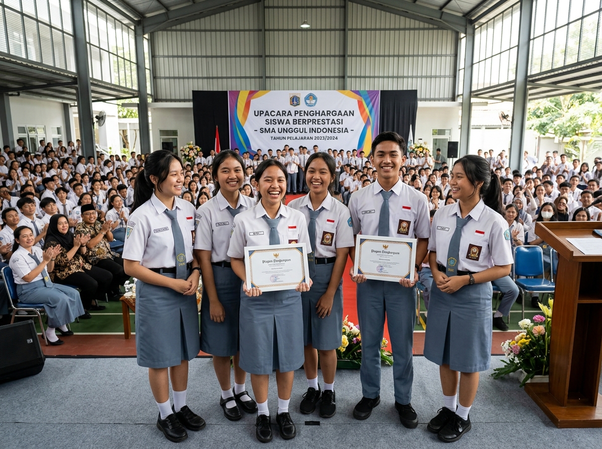 Upacara Bendera & Penyerahan Penghargaan Siswa Berprestasi